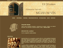 Tablet Screenshot of muzeumvin.sk